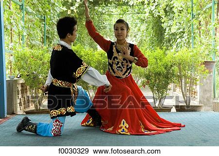 Stock Photo - China, Xinjiang, traditional Uyghur dance. Fotosearch