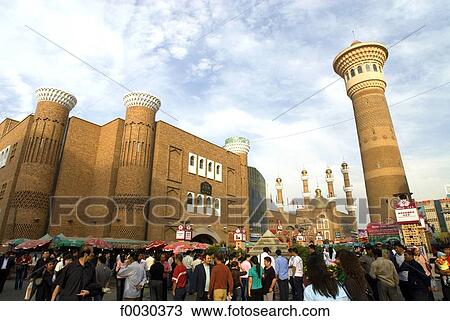 China, Xinjiang, Urumqi, mosque and commercial center View Large Photo Image Stock Image - China, Xinjiang, Urumqi, mosque and commercial center. Fotosearch