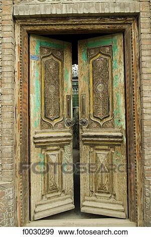 China, Xinjiang, Yarkand, old traditional Uyghur dwelling View Large Photo Image Stock Photo - China, Xinjiang, Yarkand, old traditional Uyghur dwelling. Fotosearch