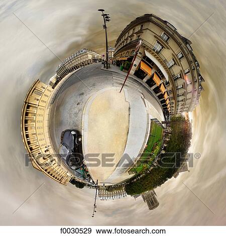 Stock Photo - Digital creation: Paris, the Louvre. Fotosearch