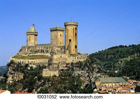 France, Ariège, Foix, castle View Large Photo Image Stock Image - France, Ariège, Foix, castle. Fotosearch