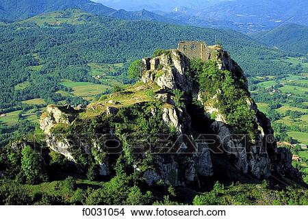 France, Ariège, Roquefixade, castle View Large Photo Image Picture - France, Ariège, Roquefixade, castle. Fotosearch