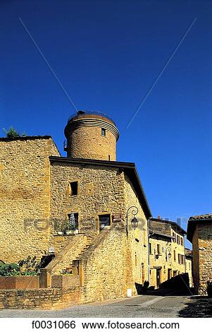France, Beaujolais region, Oingt, dwellings View Large Photo Image Stock Photograph - France, Beaujolais region, Oingt, dwellings. Fotosearch