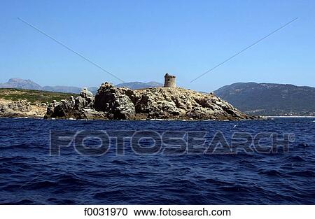 France, Corsica, genovese tower of Cargese. View Large Photo Image Stock Image - France, Corsica, genovese tower of Cargese.. Fotosearch