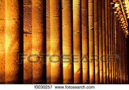 France, Normandy, Mont Saint-Michel, the abbey, the dining-room columns illuminated at night View Large Photo Image Stock Photo - France, Normandy, Mont Saint-Michel, the abbey, the dining-room columns illuminated at night. Fotosearch