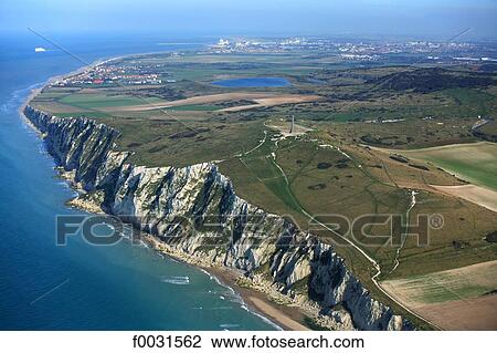 France, Pas-de-Calais, Opal Coast, Cap Blanc-Nez and Calais at back View Large Photo Image Stock Image - France, Pas-de-Calais, Opal Coast, Cap Blanc-Nez and Calais at back. Fotosearch