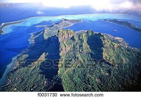 French Polynesia, Bora Bora island, aerial view. View Large Photo Image Stock Image - French Polynesia, Bora Bora island, aerial view.. Fotosearch