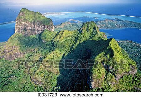 French Polynesia, Bora Bora island, aerial view. View Large Photo Image Stock Photo - French Polynesia, Bora Bora island, aerial view.. Fotosearch