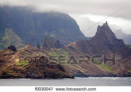 French Polynesia, Marquesas archipelago, Nuku Hiva island, mountains View Large Photo Image Stock Photo - French Polynesia, Marquesas archipelago, Nuku Hiva island, mountains. Fotosearch