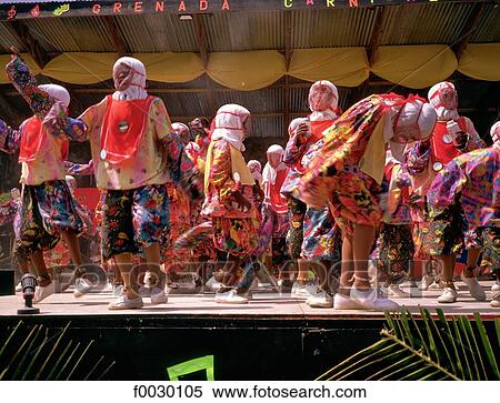 Grenada, Grande anse, men disguised as pierrots (local french name) during the carnival View Large Photo Image Stock Photography - Grenada, Grande anse, men disguised as pierrots (local french name) during the carnival. Fotosearch