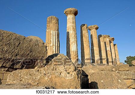 Italy, Sicily, Agrigente, the eight columns of the Hercules greek temple View Large Photo Image Stock Photo - Italy, Sicily, Agrigente, the eight columns of the Hercules greek temple. Fotosearch