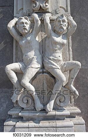 Italy, Sicily, Catania, detail of a facade, statues View Large Photo Image Stock Photo - Italy, Sicily, Catania, detail of a facade, statues. Fotosearch