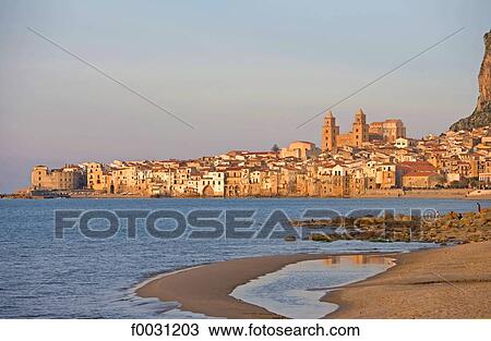 Stock Image - Italy, Sicily, Cefalu, general view. Fotosearch