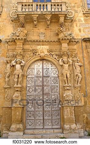 Stock Image - Italy, Sicily, Mazara del vallo, porch of the jesuits school. Fotosearch