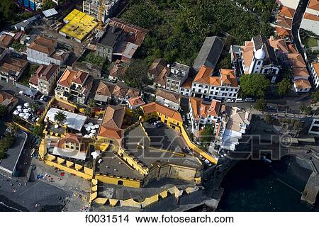 Picture - Portugal, Madeira, Funchal, aerial view. Fotosearch