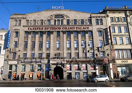 Russia, St Petersburg, Nevsky Prospekt. View Large Photo Image Stock Photo - Russia, St Petersburg, Nevsky Prospekt.. Fotosearch