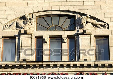 Russia, St Petersburg, Nevsky Prospekt, facade. View Large Photo Image Stock Photograph - Russia, St Petersburg, Nevsky Prospekt, facade.. Fotosearch