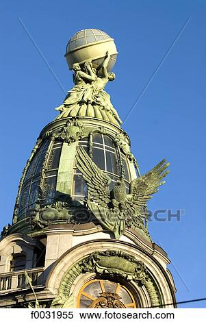 Stock Photography - Russia, St Petersburg, Nevsky Prospekt, architectural detail.. Fotosearch