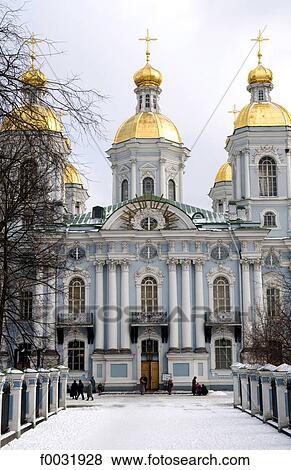 Russia, St Petersburg, Saint Nicolas naval cathedral. View Large Photo Image Stock Photo - Russia, St Petersburg, Saint Nicolas naval cathedral.. Fotosearch