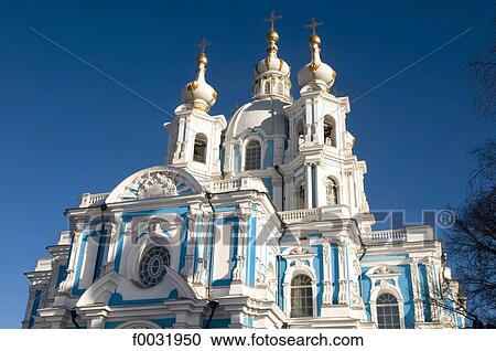Russia, St Petersburg, the Smolny cathedral. View Large Photo Image Stock Image - Russia, St Petersburg, the Smolny cathedral.. Fotosearch