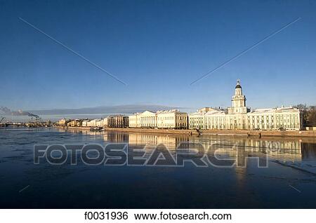 Russia, St Petersburg, Vassilievsky island, University quay and the Kuntskamera. View Large Photo Image Stock Photograph - Russia, St Petersburg, Vassilievsky island, University quay and the Kuntskamera.. Fotosearch