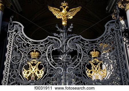 Russia, St Petersburg, Winter Palace gates. View Large Photo Image Stock Image - Russia, St Petersburg, Winter Palace gates.. Fotosearch