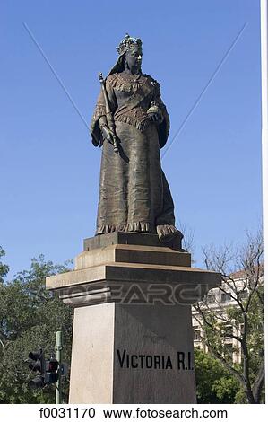 Stock Image - South Australia, Adelaide, Queen Victoria statue. Fotosearch