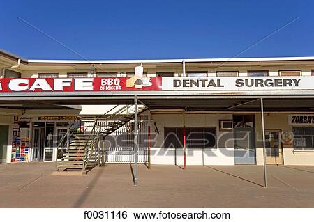 Stock Photograph - South Australia, Coober Pedy, shop. Fotosearch