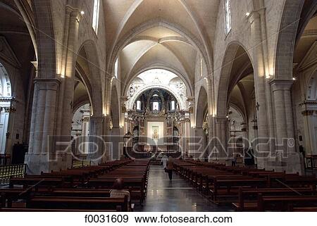 Spain, Valencia, cathedral Santa Maria nave View Large Photo Image Stock Photo - Spain, Valencia, cathedral Santa Maria nave. Fotosearch