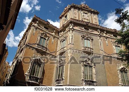 Spain, Valencia, museo de la ceramica (ceramics museum), facade View Large Photo Image Stock Photo - Spain, Valencia, museo de la ceramica (ceramics museum), facade. Fotosearch