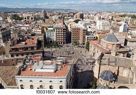 Spain, Valencia, Plaza de la Virgen, general view View Large Photo Image Stock Photo - Spain, Valencia, Plaza de la Virgen, general view. Fotosearch