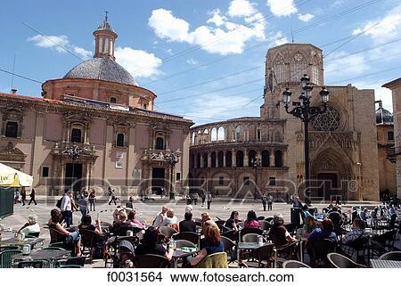 Spain, Valencia, Spain, Valencia, basilica of the Virgin (basilica de la Virgen de los Desamparados) and cathedral View Large Photo Image Picture - Spain, Valencia, Spain, Valencia, basilica of the Virgin (basilica de la Virgen de los Desamparados) and cathedral. Fotosearch