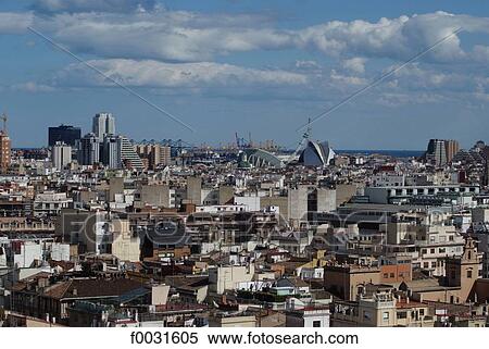 Spain, Valencia, town, port and works of spanish architect Calatrava View Large Photo Image Stock Photography - Spain, Valencia, town, port and works of spanish architect Calatrava. Fotosearch