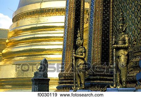 Stock Photo - Thailand, Bangkok, Grand Palace and emerald Buddha temple "Wat Phra Keo". Fotosearch