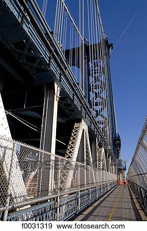 United States, New York, Manhattan, on the Brooklyn bridge View Large Photo Image Stock Photo - United States, New York, Manhattan, on the Brooklyn bridge. Fotosearch