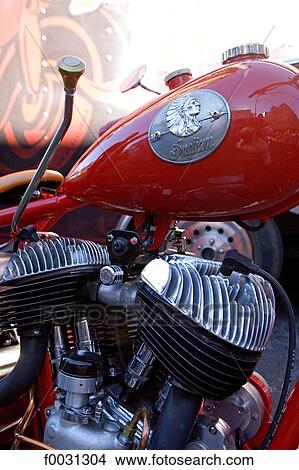 Picture - United States, New York, Manhattan, during the "Liberty ride", Harley-Davidson, detail. Fotosearch