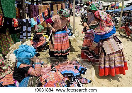 Vietnam, Bac Ha village, Flower Hmong. View Large Photo Image Picture - Vietnam, Bac Ha village, Flower Hmong.. Fotosearch