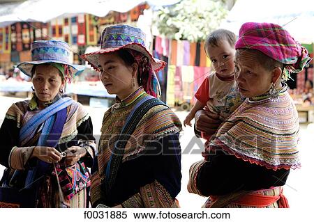 Vietnam, Bac Ha village, Flower Hmong. View Large Photo Image Stock Photography - Vietnam, Bac Ha village, Flower Hmong.. Fotosearch