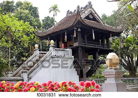 Vietnam, Hanoi, one pillar pagoda. View Large Photo Image Stock Image - Vietnam, Hanoi, one pillar pagoda.. Fotosearch