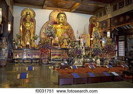 Stock Image - Vietnam, Ho Chi Minh city, Giac pagoda, Buddha statue.. Fotosearch