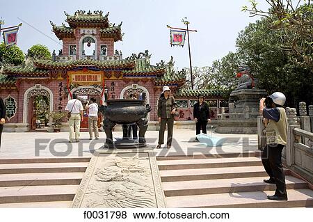 Stock Photo - Vietnam, Hoi An, Quang Dong temple.. Fotosearch