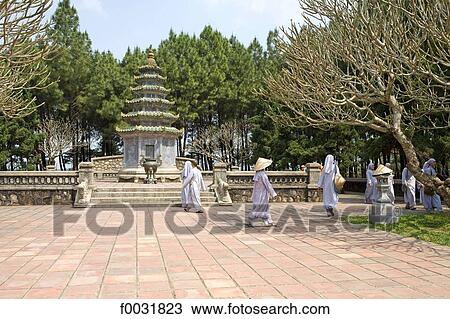 Vietnam, Hue, temple of the celestial lady, Thien Mu pagoda. View Large Photo Image Stock Image - Vietnam, Hue, temple of the celestial lady, Thien Mu pagoda.. Fotosearch