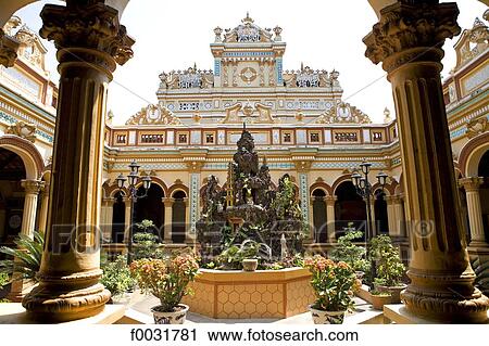Vietnam, My Tho, Vinh Trang pagoda. View Large Photo Image Stock Image - Vietnam, My Tho, Vinh Trang pagoda.. Fotosearch