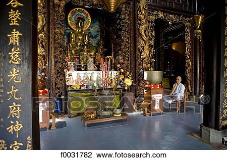 Vietnam, My Tho, Vinh Trang pagoda. View Large Photo Image Stock Image - Vietnam, My Tho, Vinh Trang pagoda.. Fotosearch