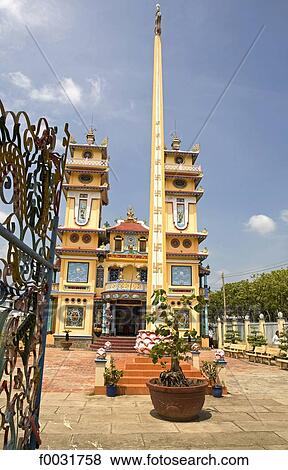 Vietnam, near Ho Chi Minh city, Cao Dai temple. View Large Photo Image Stock Photo - Vietnam, near Ho Chi Minh city, Cao Dai temple.. Fotosearch