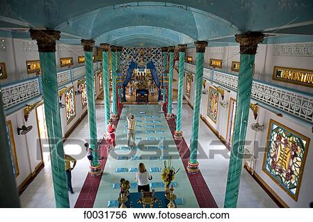 Stock Photograph - Vietnam, near Ho Chi Minh city, Cao Dai temple.. Fotosearch
