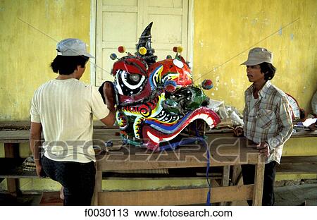 Stock Image - Vietnam, Nha Trang, preparation of the Têt festival. Fotosearch