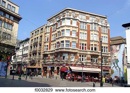 Belgium, Brussels, buildings View Large Photo Image Stock Photo - Belgium, Brussels, buildings. Fotosearch