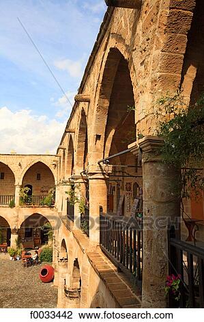 Stock Image - Cyprus, Nicosia, Buyuk Han caravanserail. Fotosearch