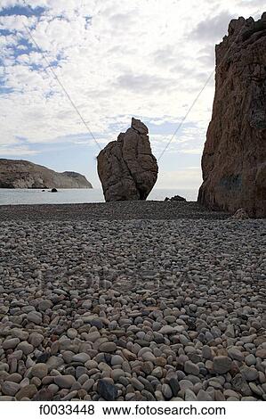 Cyprus, Petra tou Romiou, Aphrodite's rock View Large Photo Image Stock Photo - Cyprus, Petra tou Romiou, Aphrodite's rock. Fotosearch